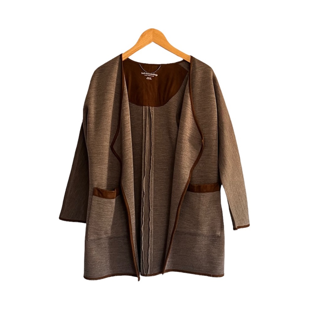 Soft Surroundings Cascade Front Open Wool Cozy Ca… - image 1